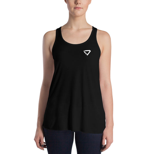 Women's Black Flowy Racerback Tank