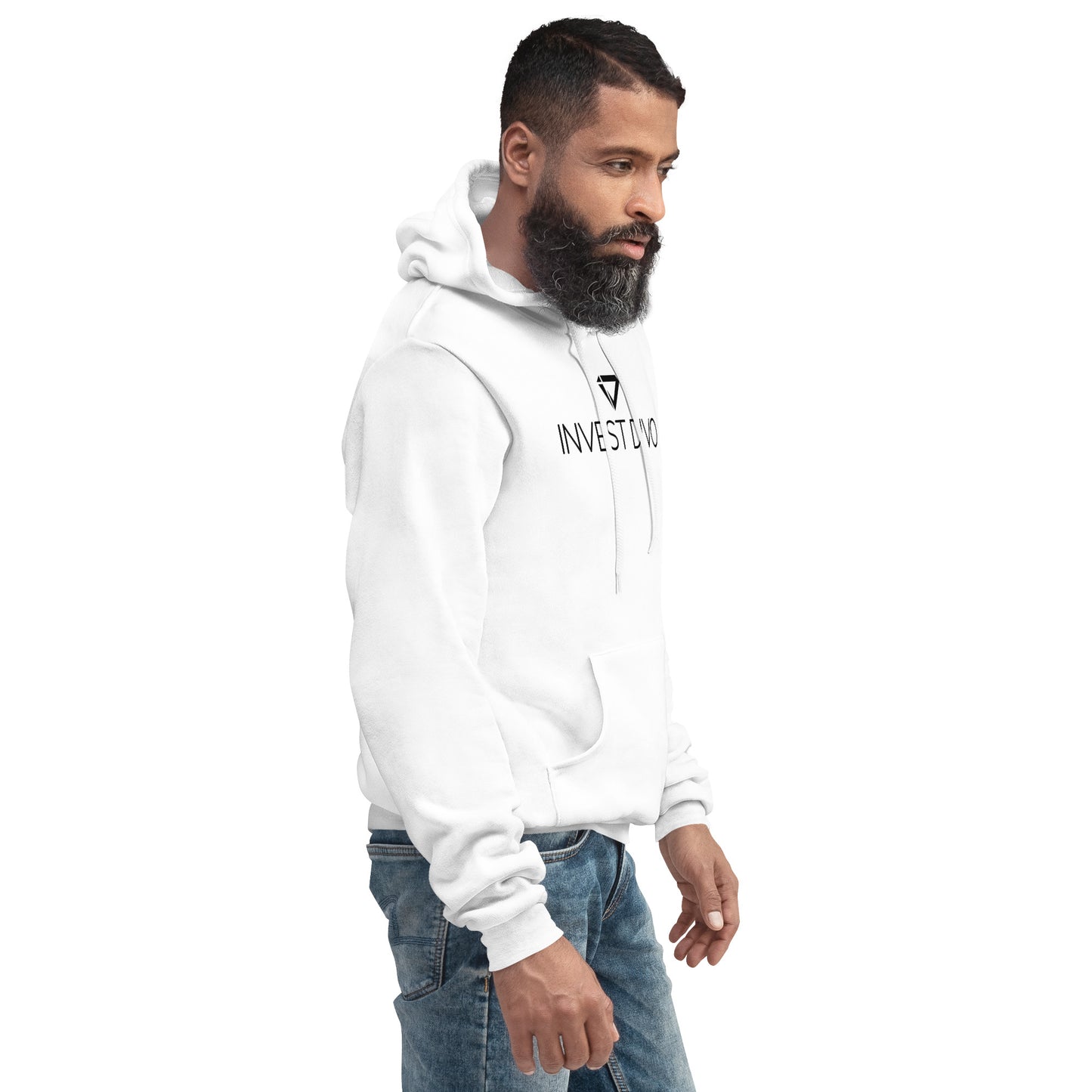 White Invest Divo Unisex hoodie