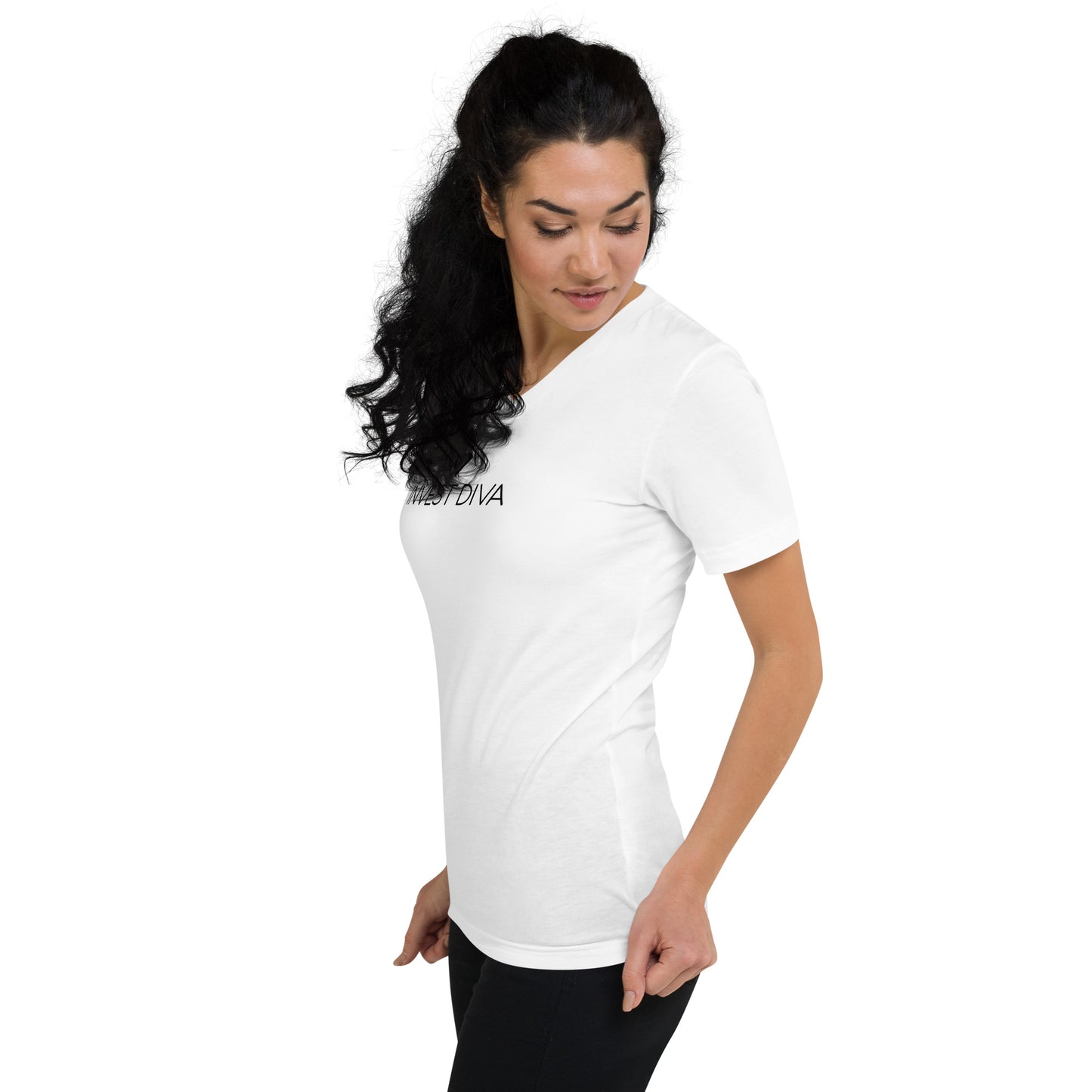 Invest Diva Definition V-Neck T-Shirt